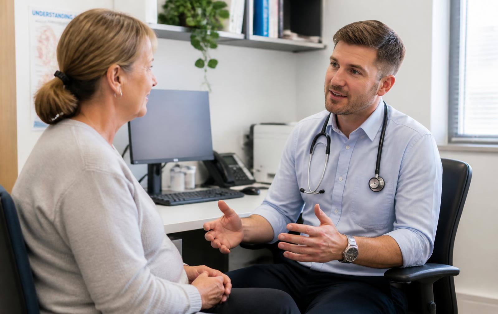GP in consultation with a patient